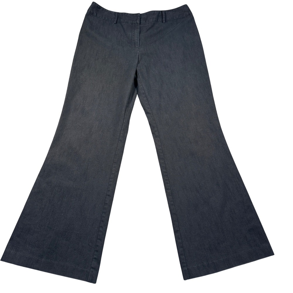 Vintage Y2K Studio 1940 Womens Gray Wide Leg Dress Pants 14 Stretch Trousers